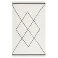 thumbnail image 2 of SAFAVIEH Easy Care Myrtle Cross Cotton Machine Washable Area Rug, Ivory/Black, 5' x 8', 2 of 12