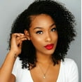thumbnail image 1 of BLY Cabello humano rizado afro mongol, 3 paquetes (8 8 8 pulgadas), trama de cabello sin procesar, cabello grande para mujeres negras, color natural, 1 of 5