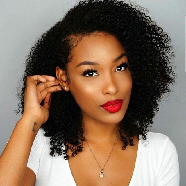 BLY Cabello humano rizado afro mongol, 3 paquetes (8 8 8 pulgadas), trama de cabello sin procesar, cabello grande para mujeres negras, color natural