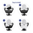 thumbnail image 4 of Winter Office Chair Slipcover, Seasonal Pattern with Ornate Flakes Frost Blizzard Holiday Celebration, Protective Stretch Decorative Fabric Cover, Standard Size, Grey White, by Ambesonne, 4 of 5