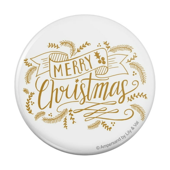 Merry Christmas Pinback Button Pin