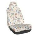thumbnail image 1 of Wukai Doodle Wine Full Set Car Seat Covers with Soft Padding Universal Auto Front Seats Protector and Cushion Mat, 1 of 5