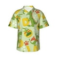 thumbnail image 2 of Picia Cartoon Dinosaurs Gentle Cotton Regular Fit Short Sleeve Casual Hawaiian Shirt for Men-3X-Large, 2 of 9