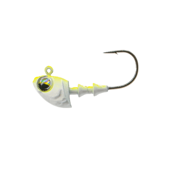 6th Sense Crappie Jig Head, 1/16oz. (#2), Chartreuse Minnow / 5 Pack