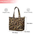 thumbnail image 4 of Dog Bones and Dog Footprints Travel Tote Bags for Women Carry On,Large Weekender Bags for Women Travel,Multi Functional Duffle Bag for Work,Shopping,Sports, 4 of 5