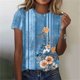 thumbnail image 2 of Tops de Ajuste Suelto para las Mujeres Sudadera de Manga Corta, Camiseta Casual Impresa para el Uso Diario de Primavera Y Otoño, 2 of 5