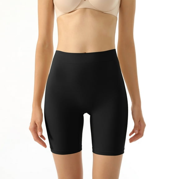 Pitauce Women Boyshort Underwear Mid Rise Plus Size Body Shaper Tummy Control Shapewear Shorts Thigh Slimmer Shaping Shorts S-4XL