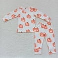 thumbnail image 1 of Ropa de dormir de Halloween para niños, conjunto de camisa de manga larga, pantalones, pijamas para niños pequeños, ropa de noche de calabaza, venta al por mayor, 1 of 2