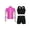 Black&Hot Pink, variant on Kids Girls 3Pcs Dance Gymnastic Sweat Suit Long Sleeve Snowflake Stylish Printed Jacket Purple 10