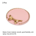thumbnail image 3 of Uxcell Vintage Decorative Round Tray Resin Bow Knot Organizer Dish Plate, Pink 2 Pack, 3 of 5