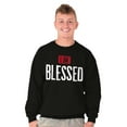 thumbnail image 5 of Blessed Religious Love Jesus Christ Sweatshirt for Men or Women Brisco Brands S, 5 of 6
