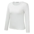 thumbnail image 6 of ZHENHONG Long Sleeve T Shirt Women, Women O Neck Lined Thermal Thermal Underwear Slim Tops Long Sleeve Thermal Shirts Winter Tops Going Out Tops, 6 of 7