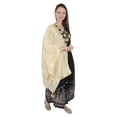 thumbnail image 2 of CREAM Velvet Scarf Gota Patti Four Side Work Party Wear Dupatta/Chunni Shawl, 2 of 4