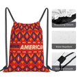 thumbnail image 4 of Native-American Heritage Month Indigenous Pride Drawstring Backpack Sackpack String Bag Cinch Waterproof Bags for Gym Sports Yoga Travel Beach Swimming shopping, 4 of 7