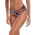 thumbnail image 6 of Ocean Blues Women's Full Coverage Bikini Bottom Mid Rise Ruched Sides Swim Bottoms, 6 of 9