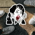 thumbnail image 5 of Shouting Woman Painting Stencil 11.8x11.8 inch Large Woman Shouting Stencil for Painting Reusable Screaming Woman Drawing Template, 5 of 9