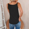 thumbnail image 4 of Wycnly Womens Tank Tops Casual Loose Fit Going out Zipper Metal Strap Vest Shirts Summer Trendy Solid V-Neck Sleeveless Shirts Blouse Black l, 4 of 6