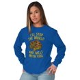 thumbnail image 4 of Stop World Melt You Grilled Cheese Plus Size Long Sleeve Graphic Tee Shirt Brisco Brands 2X, 4 of 5