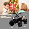 thumbnail image 7 of M optimized Kids Ride on ATV, 12V Ride on Toy 4 Wheeler Quad Electric Vehicle, w/LED Lights, Spring Suspension, Music, USB, Treaded Tires, for 3-6 Years, 7 of 7