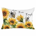 thumbnail image 2 of Sunflower Bee Standard Size Pillow Cover,Pillowcase Protectors with Zipper,Breathable Decorative Throw Pillow Case Cover,Vintage Yellow Floral Farmhouse Watercolor Pillow Shams for Couch 20x26Inch, 2 of 8