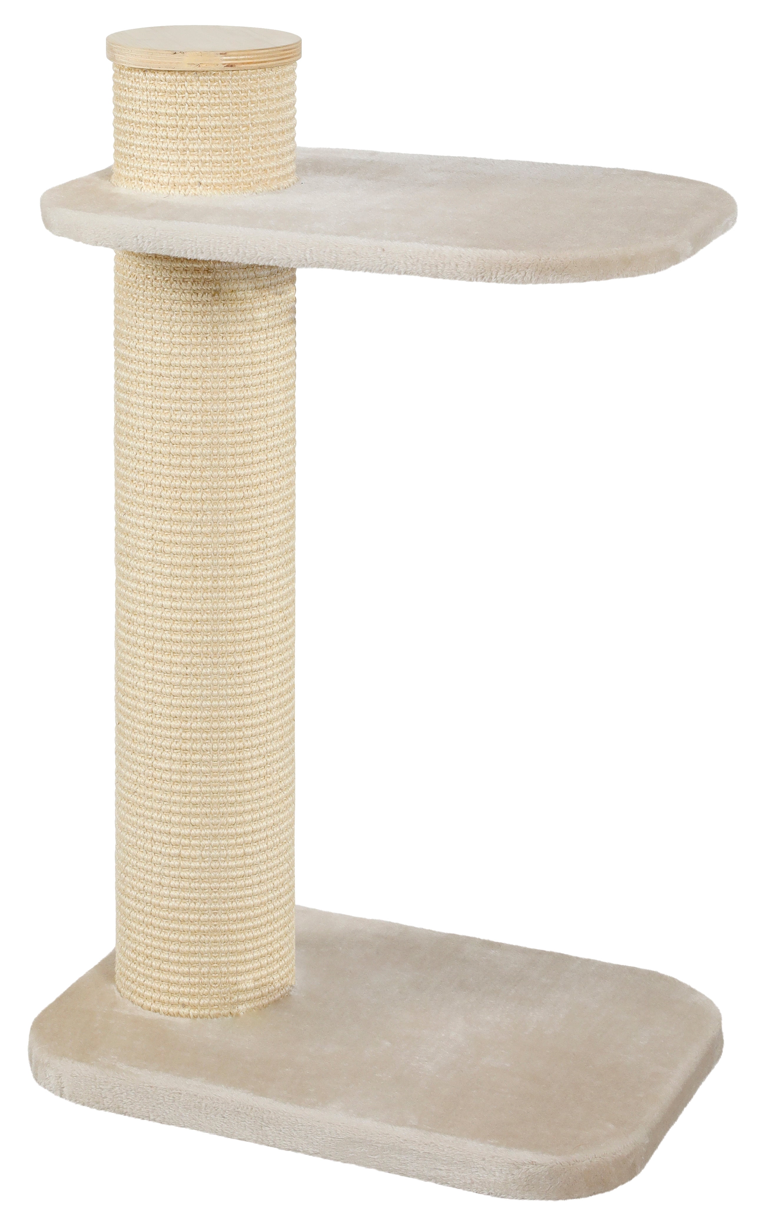 Two by Two Austin Cat Tree 2 - Beige Scratching Post Cat Furniture - 38.2 in. Tall
