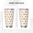 thumbnail image 3 of Balery Squirrel And Rose Pattern 20oz Insulated Car Cup with Dual Drink Lids, Stainless Steel Travel Mug with Straw & Direct Drink Mouth, Eco-Friendly and Leak-Proof-Straw Three-piece Set, 3 of 8