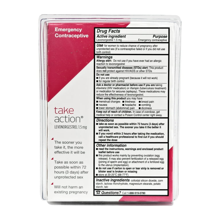 Take Action Emergency Contraceptive , Levonorgestrel 1.5Mg