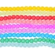 thumbnail image 3 of de cristal esmerido transparentes de 8mm, espaciadoras suelta joyería Zulema Granos de vidrio esmerilado, 3 of 8