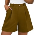 thumbnail image 3 of TFEOQRY Womens Casual Dressy Shorts Back Elastic Waist Loose Wide Leg Shorts with Pockets, 3 of 9