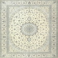 thumbnail image 1 of Ahgly Company Machine Washable Indoor Square Traditional Dark Goldray Area Rugs, 6' Square, 1 of 7
