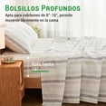 thumbnail image 4 of Gogreen Juego de Sábanas Dobles de 3 Pzas con Bolsillo Profundo para 14 Pulgadas, Juego de Sábanas de Microfibra Transpirable Súper Suave de Tamaño Doble, Juego de Decoración Del Hogar - Rayas Grises, 4 of 6