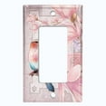 thumbnail image 5 of Metal Light Switch Plate Cover Elegant Floral Hummingbird Frame Tile Pink FLW108, 5 of 13