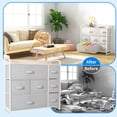 thumbnail image 5 of Dextrus Fabric Storage Tower Dresser with 7 Drawers Organizer Unit For Bedroom Modern Light Gray, 5 of 10