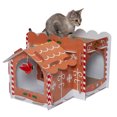 thumbnail image 4 of Furhaven Decorated Gingerbread Chateau Corrugated Cat Scratcher Hideout w/ Catnip - Christmas Print, One Size Gingerbread Christmas Chateau One Size Corrugated Scratcher, 4 of 10