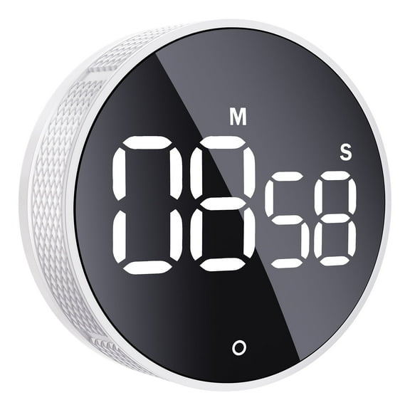 AVINIA Digital Kitchen Timers, Visual timers Large LED Display Magnetic Countdown Countup Timer for Classroom Cooking Fitness Baking Studying Teaching, Easy for Kids and Seniors White