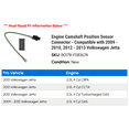 thumbnail image 2 of Engine Camshaft Position Sensor Connector - Compatible with 2009 - 2010, 2012 - 2013 Volkswagen Jetta, 2 of 2