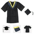 thumbnail image 3 of HONMEET Doctoral Graduation Gown Set in Black with Academic Dress, Shawl, Cap, and Tassel - Complete Graduation Ceremony Outfit, 3 of 8