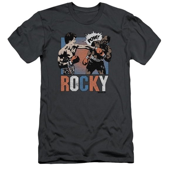 Rocky Rocky Pow Adult 30/1 T-Shirt Charcoal