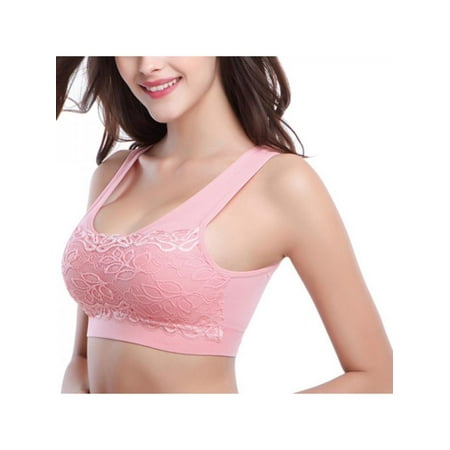 

Women s Lace Anti Emptied Yoga Bra Seamless Underwear Ladies Running Fitness Sports Wire Free Bra