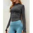 thumbnail image 3 of Chamarra Deportiva Mujer Ajuste Slim Chaqueta Para Mujer Talla XL Modelo Gris, 3 of 4