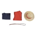 thumbnail image 2 of Live Action One Piece Luffy Cosplay disfraz chaleco sombrero de paja Halloween carnaval traje, 2 of 5