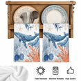 thumbnail image 5 of Coastal Whale Kitchen Towels Set of 2, Summer Nautical Ocean Coral Starfish Absorbent Dish Towels for Kitchen, Microfiber Hand Towel, Quick Drying Tea Towel for Cleaning Decorative Dishcloths, 5 of 7