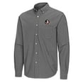 thumbnail image 2 of Men's Antigua Black Florida State Seminoles Porter Woven Tri-Blend Long Sleeve Button-Down Shirt, 2 of 3