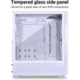 thumbnail image 5 of LIAN LI High Airflow Mid-Tower ATX PC Case with RGB Fans, Tempered Glass Side Panel, USB-C Port (LANCOOL 205 MESH C, White), 5 of 7