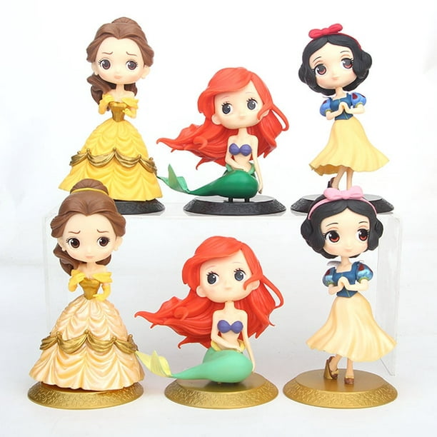 11 pcs/lot Disney Pvc Snow White Action Figures Cute Cartoon Mini Princess  Mermaid Toys Models