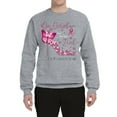 thumbnail image 2 of Wild Bobby In October We Wear Pink Diamond Heel Breast Cancer Awareness Unisex Crewneck Sweatshirt, Heather Grey, Medium, 2 of 6
