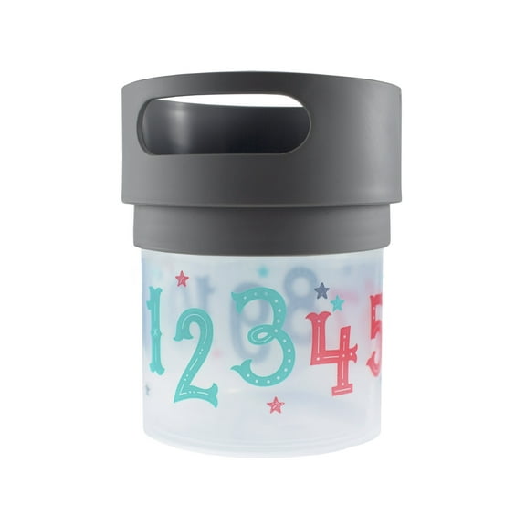 Munchie Mug No Spill Snack Cup; Grey 12 oz