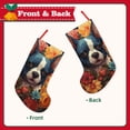 thumbnail image 2 of Lsque 18 Inches Cute Colorful Flower French Bulldog Pattern Christmas Stockings Hanging Ornaments,Knitted Xmas Fireplace Hanging Stocking,Holiday Decoration, 2 of 7