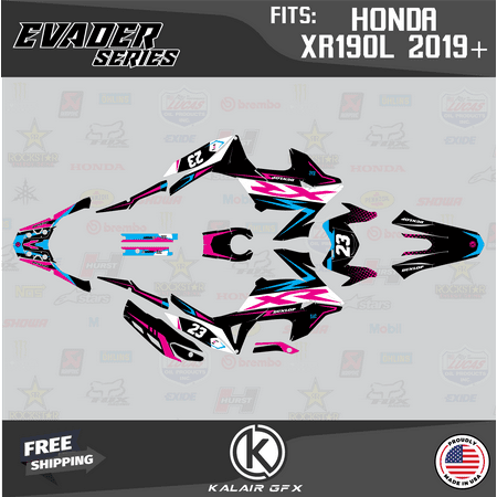 Kalair GFX Graphics Kit for Honda XR190L (2019+) Evader Series Kalair GFX Graphics Kit for Honda XR190L (2019+) Evader Series