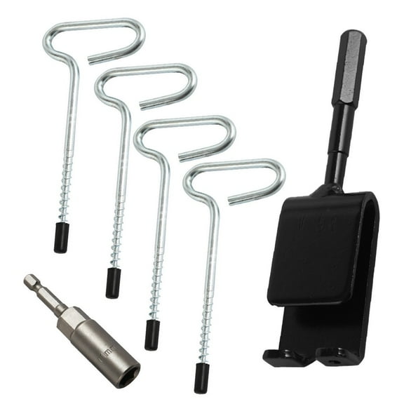 Ice Fishing Shelter Anchor With Drill Adapter Sleeve For Camping Fishing Tent